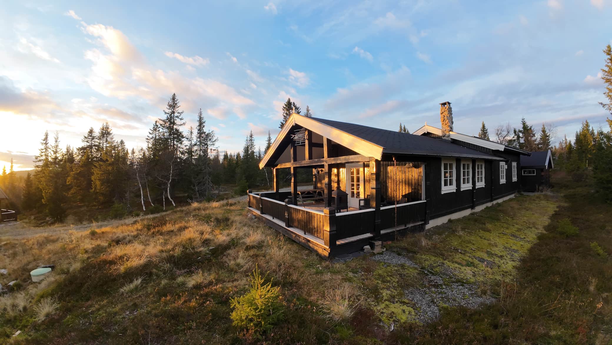 Fossheim hytte – utsikt fra terrassen